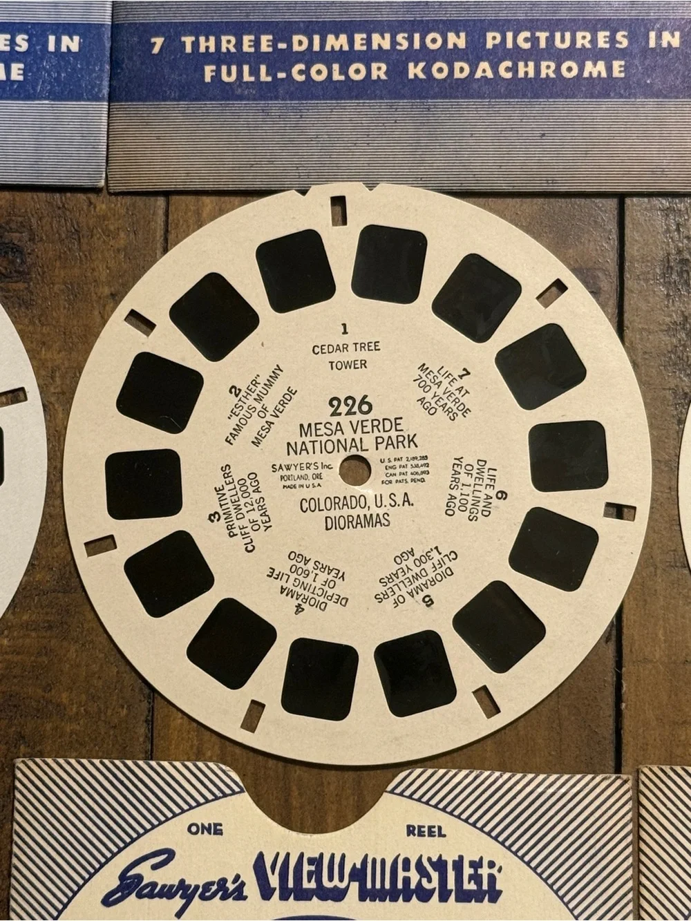 Vintage 1940s Sawyer’s View-Master Reels 7-Piece Set  Kodachrome National Parks